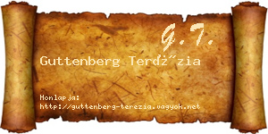 Guttenberg Terézia névjegykártya